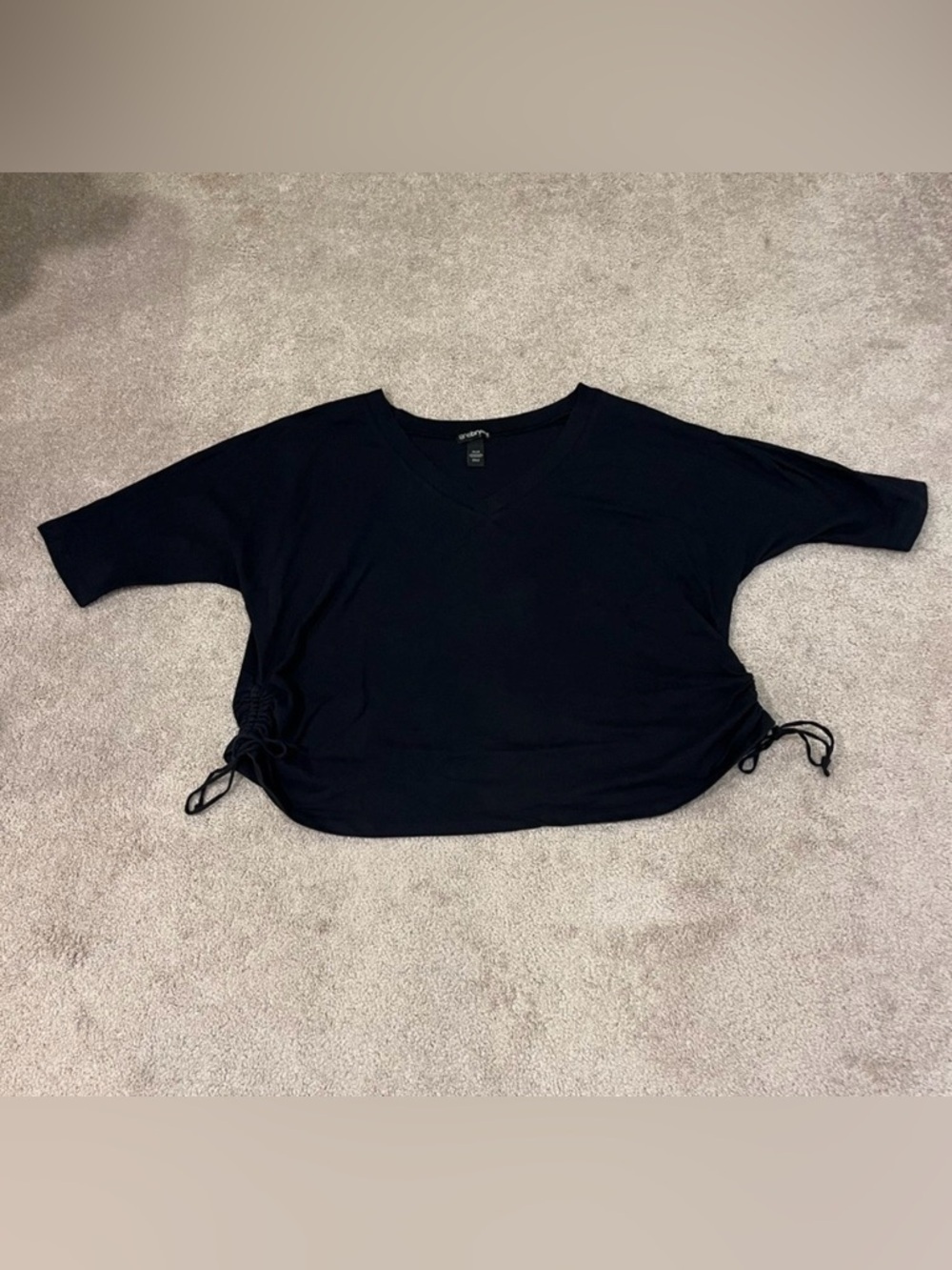 Lane Bryant 3/4 Sleeve Top with Cinched Sides